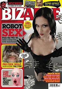 Sister Sinister on the cover of Bizarre by Pelle Piano.